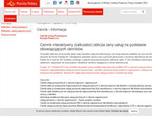 Tablet Screenshot of cennik.poczta-polska.pl